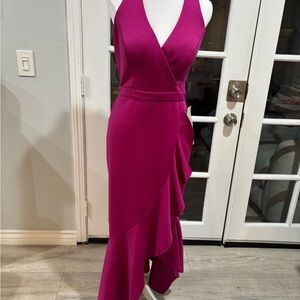 JCPenney Fuchsia Asymmetrical Dress